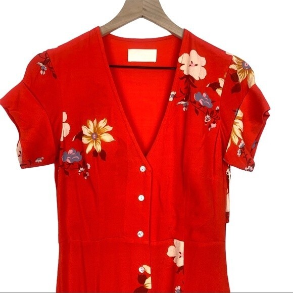 NEW Revolve CAPULET Red Floral Ellie Maxi Summer Dress Size XS - Picture 4 of 10